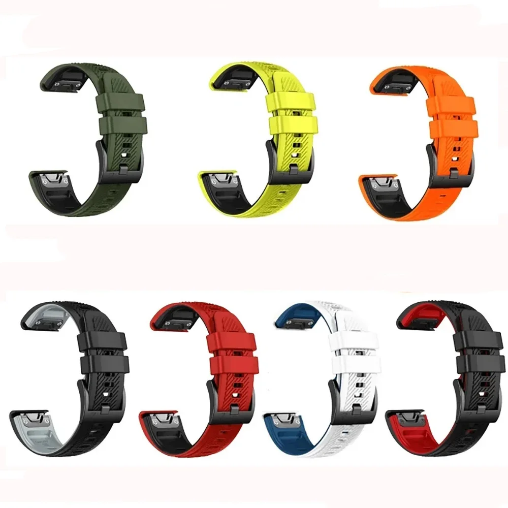 26 مللي متر 22 مللي متر حزام ساعة سيليكون ل Garmin غريزة 3 45 50 مللي متر Fenix E 8 7X 7 Pro 6X 6 Pro ساعة ذكية QuickFit معصمه سوار