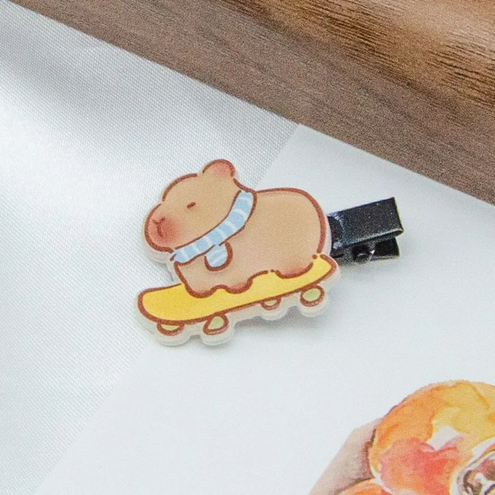 Lustige Acryl Capybara Haarnadel niedlichen leichten Cartoon Enten schnabel Clip koreanischen Stil süße Tier Haars pangen reisen