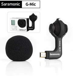 Saramonic G-Mic Stereo Ball Gopro Microphone with Foam & Furry Windscreens for GoPro HERO3, HERO3+ and HERO4