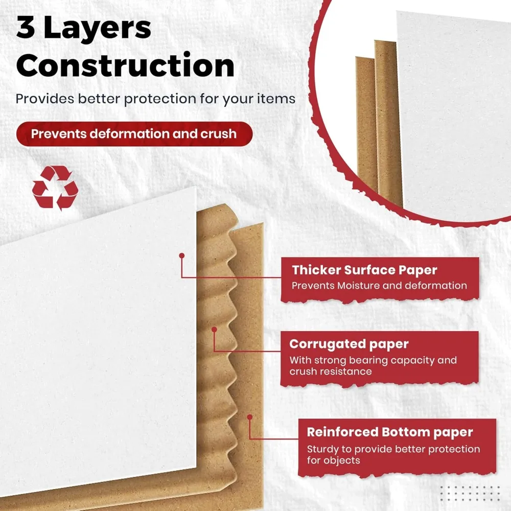 Heavy-Duty Lightweight Foldable Corrugated Cardboard Mailer Boxes 4x4x4 for Small Item Packaging