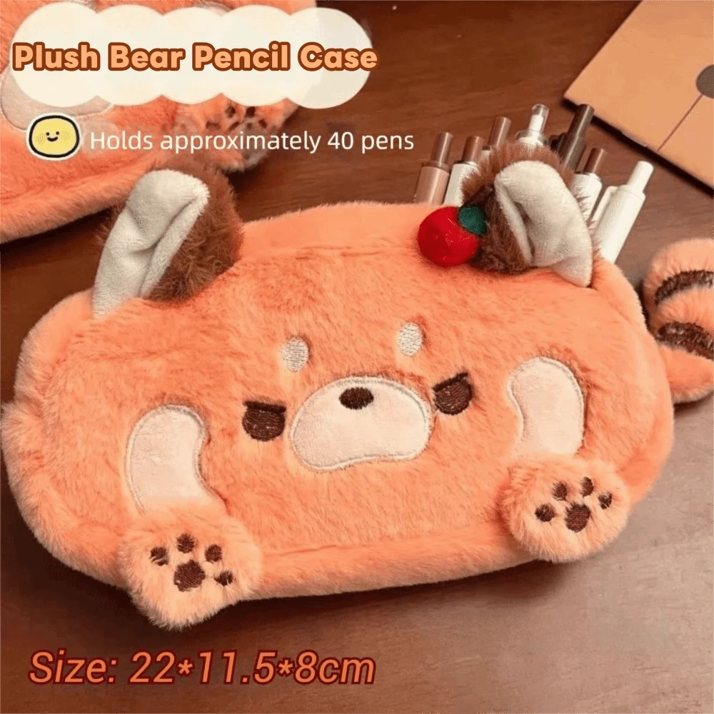 

Cute Large Capacity Raccoon Pen Bag Portable Cartoon Pencil Case Students Stationery Bag Gift