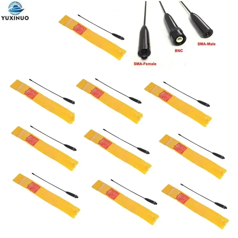 10PCS Nagoya NA-519 VHF UHF 144/430Mhz Dual Band SMA Male/SMA Female/BNC NA519 Whip Antenna for Kenwood Baofeng UV-5R 888S Radio