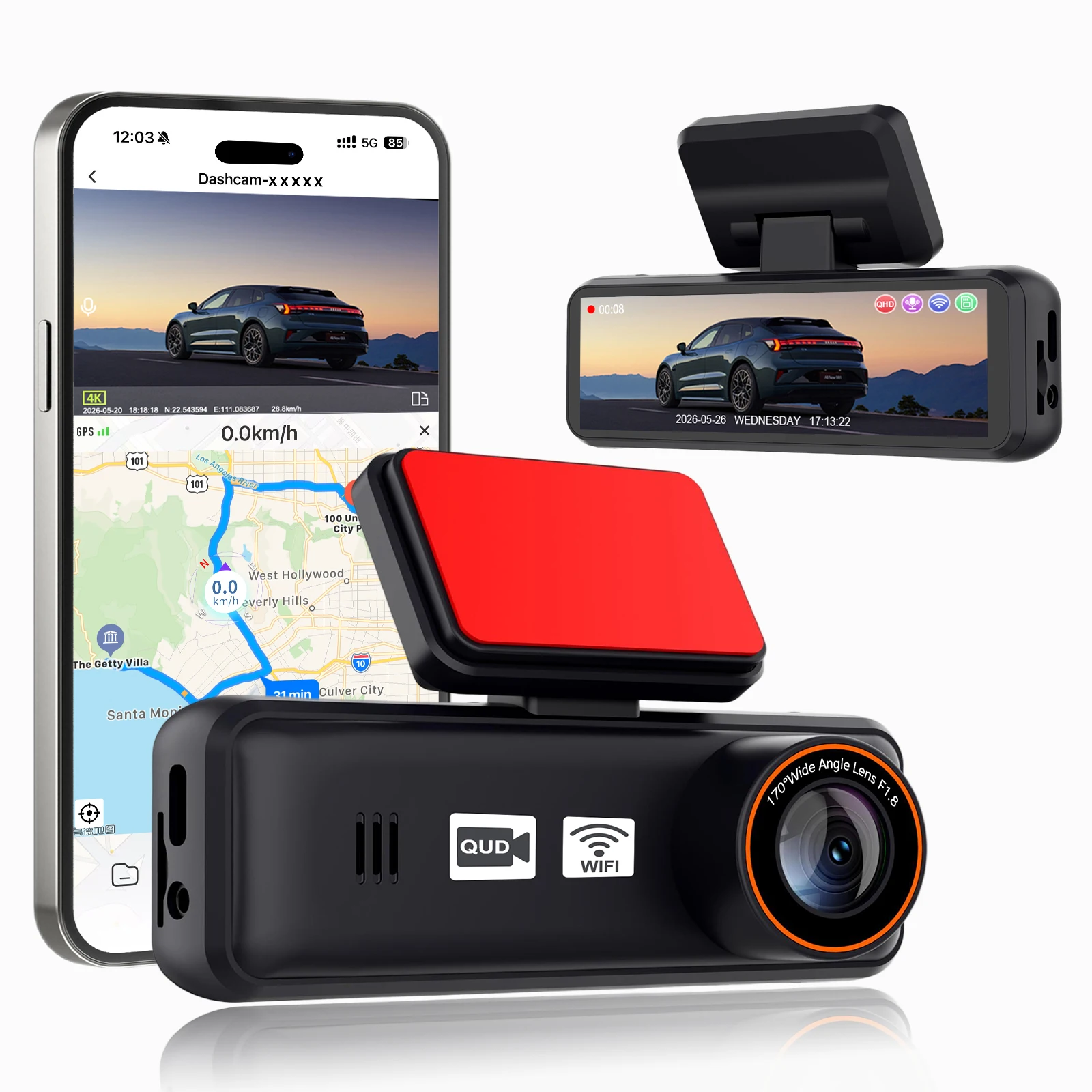 QOZ 6/10M 1080P HDR Car Reverse Camera Night Vision Waterproof Auto Backup Monitor Color Image For Aprilboy DVR Dashcam
