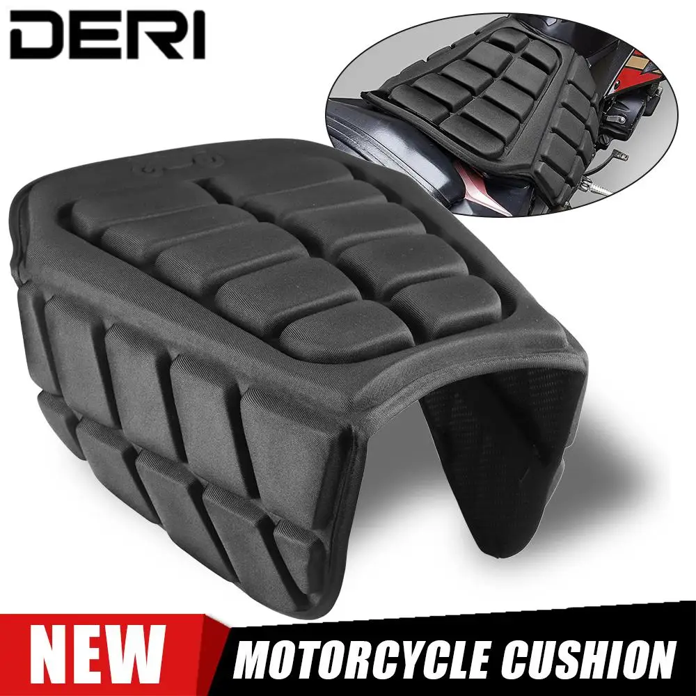 Sponge Filling Motorcycle Seat Cushion Pressure Relief Ride Pillow Pad Saddles Lycra Fabric Non Inflatable Protection Cover Mat