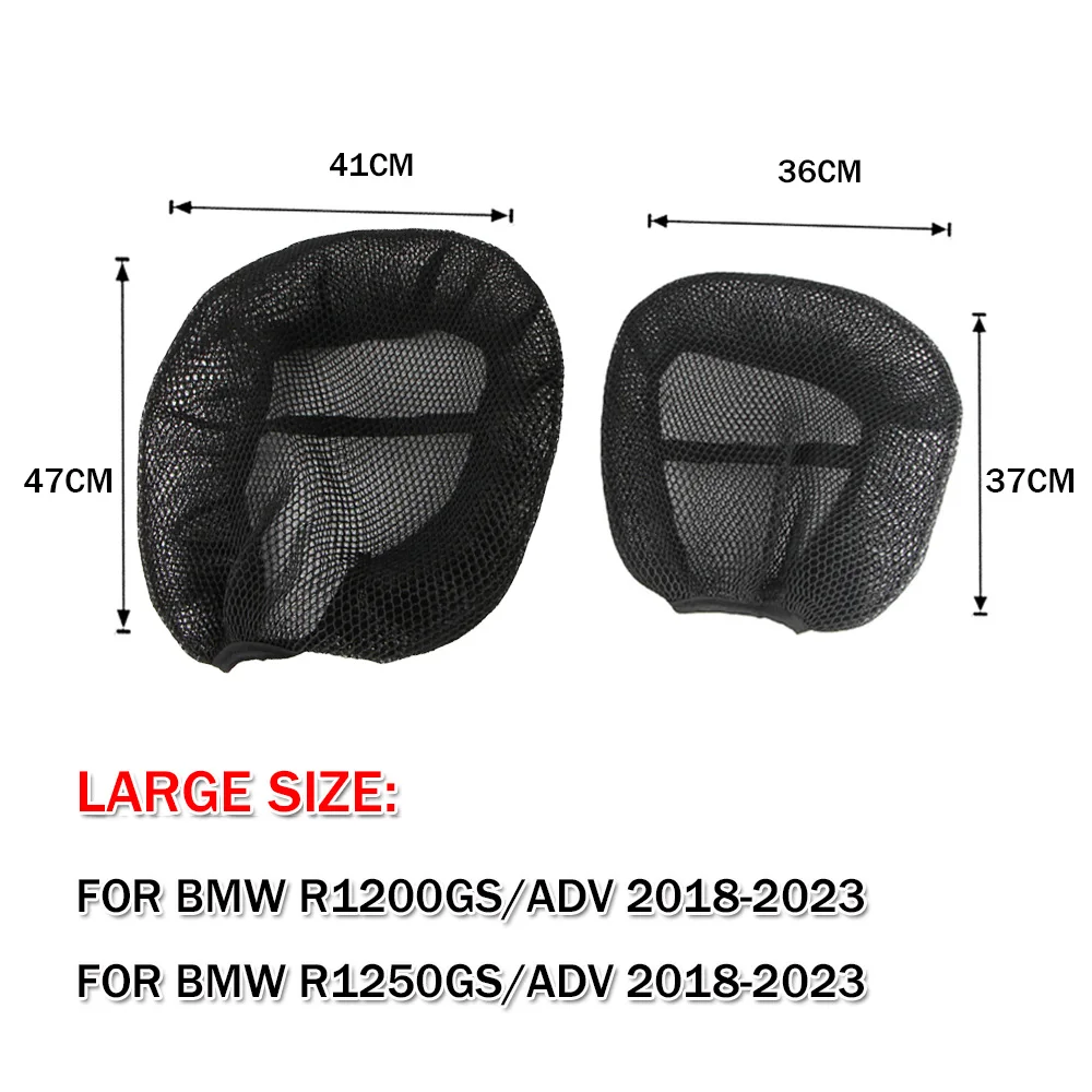 Anti-Slip Mesh Seat Cover For BMW R1200GS R1250GS LC Adventure 2018-2023 Nylon Motorcycle Cushion Saddle Seat Protector Covers