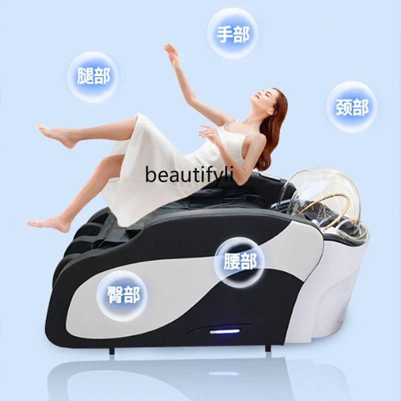 cqyElectric Massage Facial Bed Head Therapy Shampoo Chair Barber Shop Facial Bed Beauty Salon Special