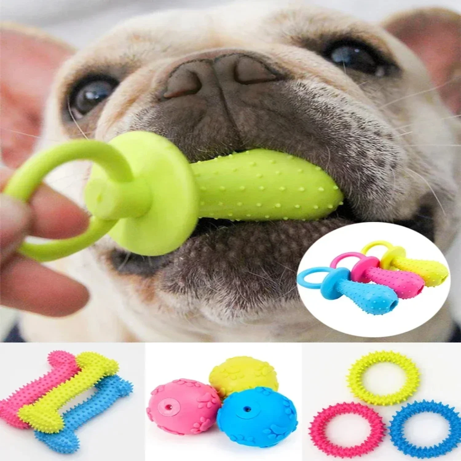 Premium, Indestructible Dog Toys - Interactive, Fun Small Pet Chew Toys to Promote Dental Health - High-Quality Supplies for Tra