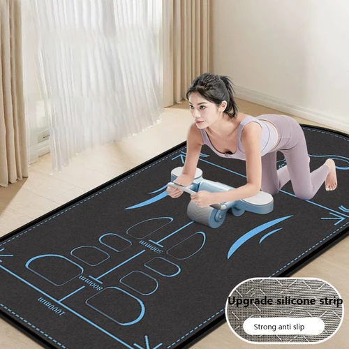 체중계 미끄럼 방지 요가 매트, 친환경 피트니스 운동 복부 휠 매트, 가정 피트니스 장비, 1PC 