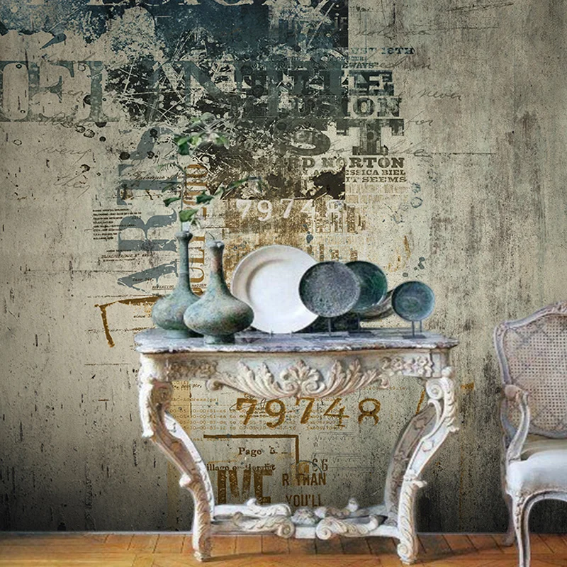 Customized products 3D Retro Graffiti Dilapidated Photo Mural Wallpaper Bedroom Living room sofa TV background wall restaurant