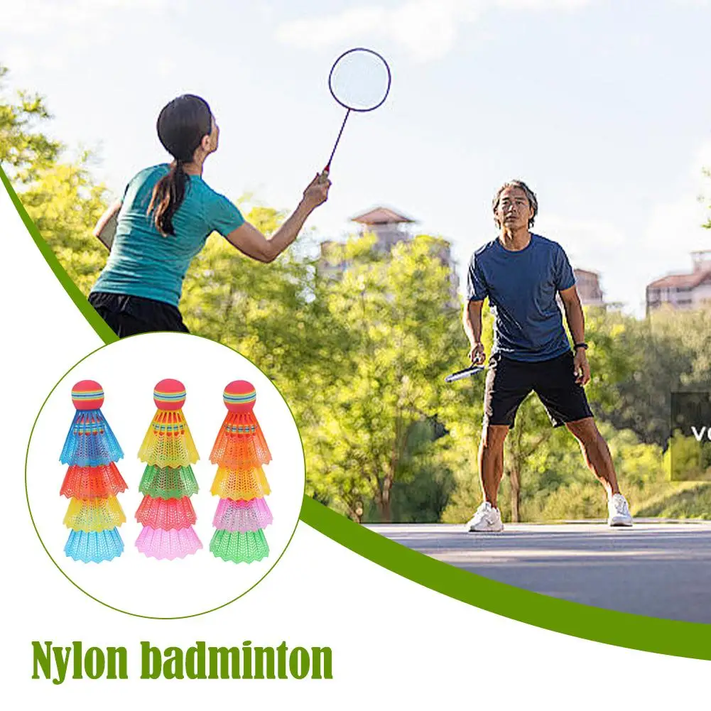 12pcs Badminton EVA Rainbow Color Badminton Summer And Sports High Badminton Elastic Outdoor Children's T3F2