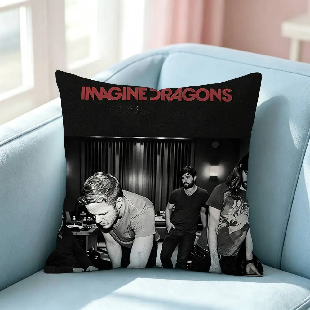 Hot Rock Band I-Imagine Dragons Square Double-Sided printed Pillow Case Bedroom Bedside Pillow Sofa Cushion Cover