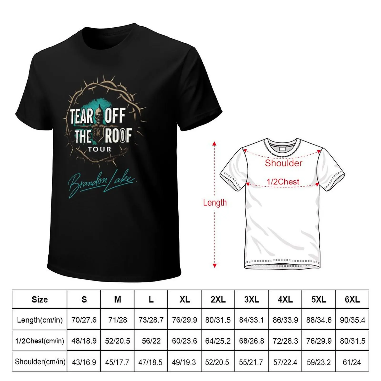 Brandon Tear Off The Roof T-Shirt Plus Size Comfort Fit Tee