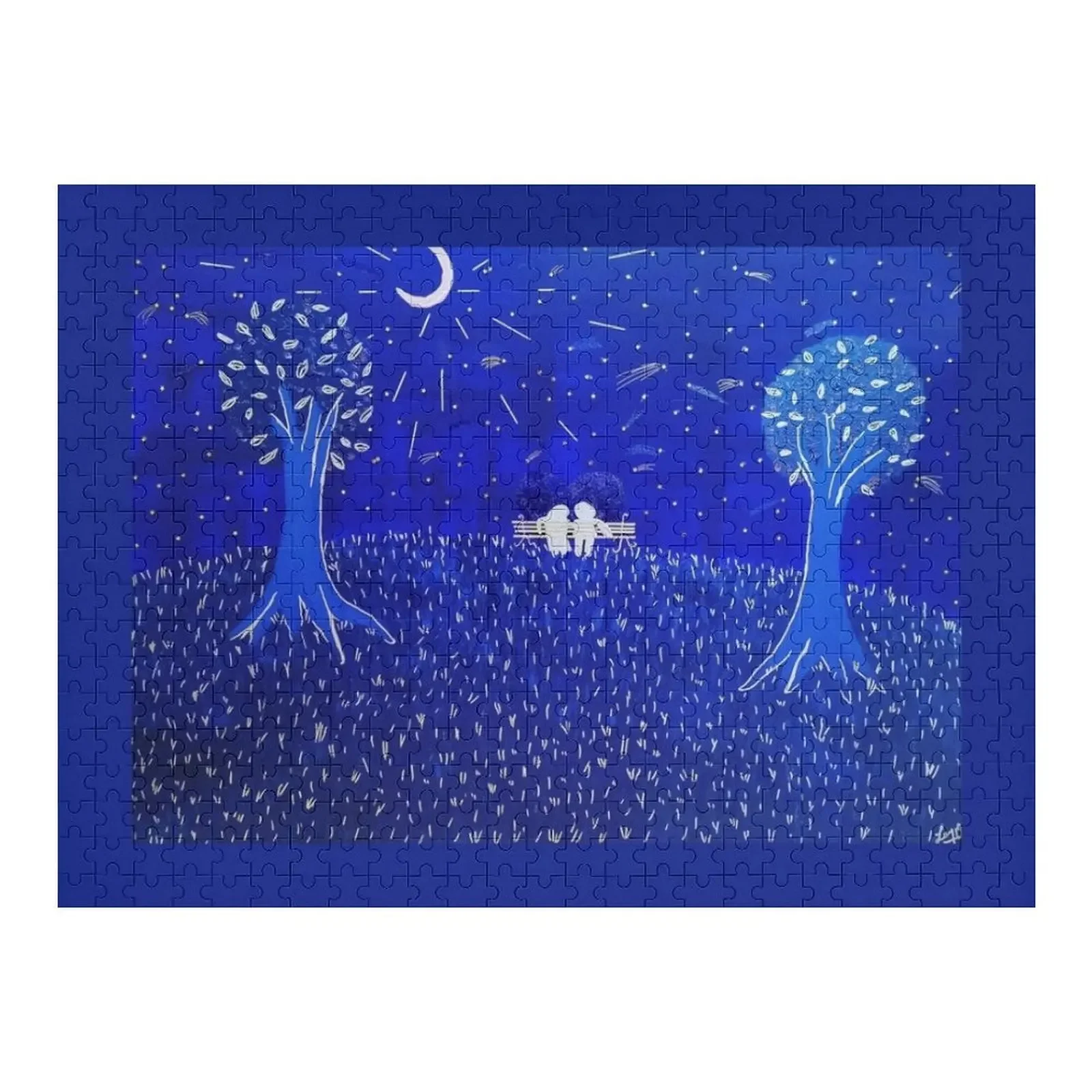 

Зачарованный вечер (у peu плюс Fisk des étoiles) Пазл Персонализированный подарок ребенку Персонализированный пазл с детскими предметами