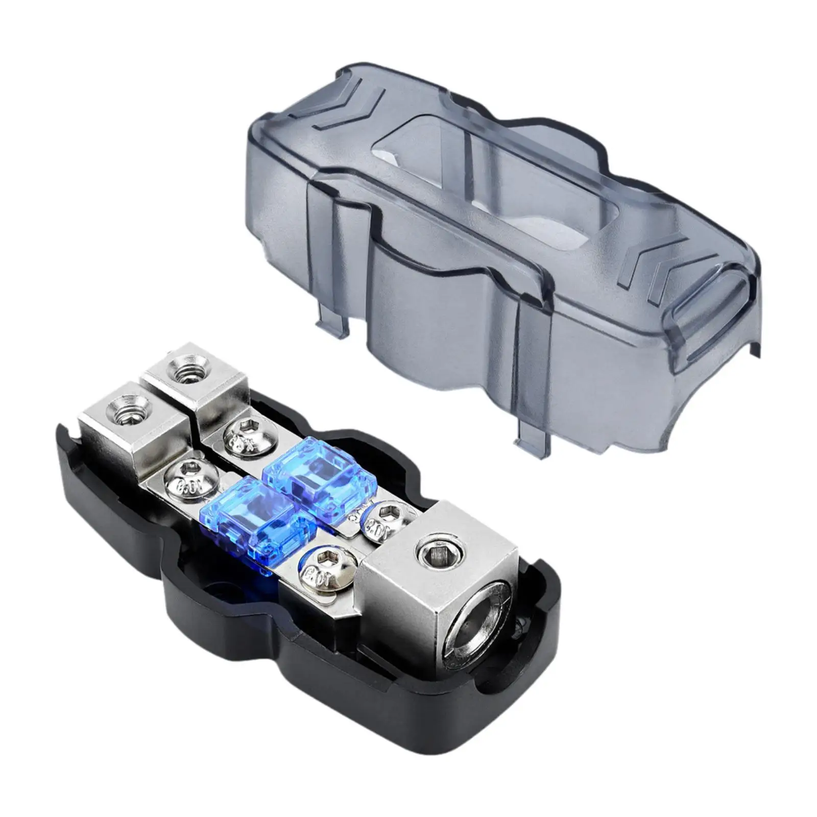 Fused Distribution Block 60A 80A 100A Input 1x 0/2/4 Compact 1 in 2 Out Accessories Fuse Holder Automotive Fuse Box for Rvs
