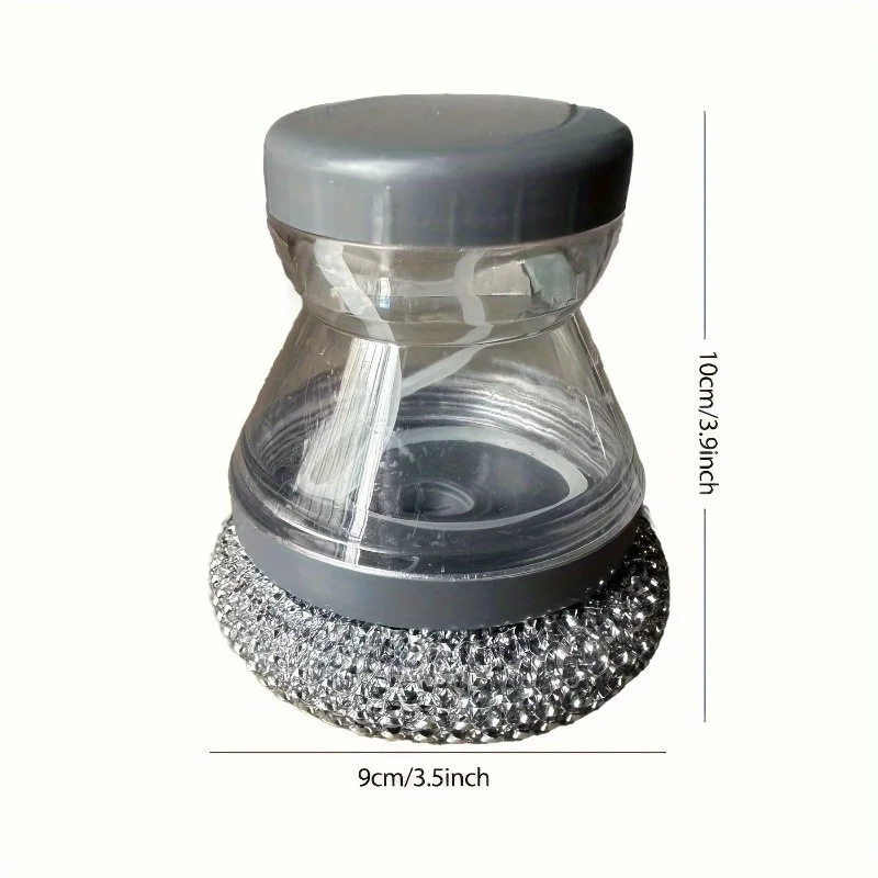 1pc Automatic Liquid Addition Dishwashing Brush, Press Type Dishwashing Detergent Addition Dishwashing Brush