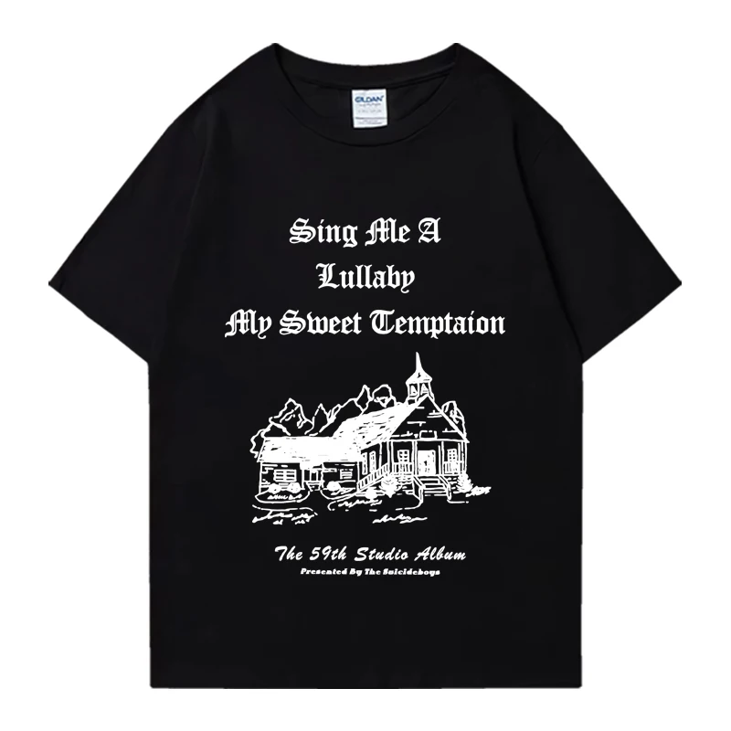 Suicideboys sing me a lullaby harajuku print T shirt Men Women  vintage oversized short sleeve T-shirts Unisex 100% Cotton Tops