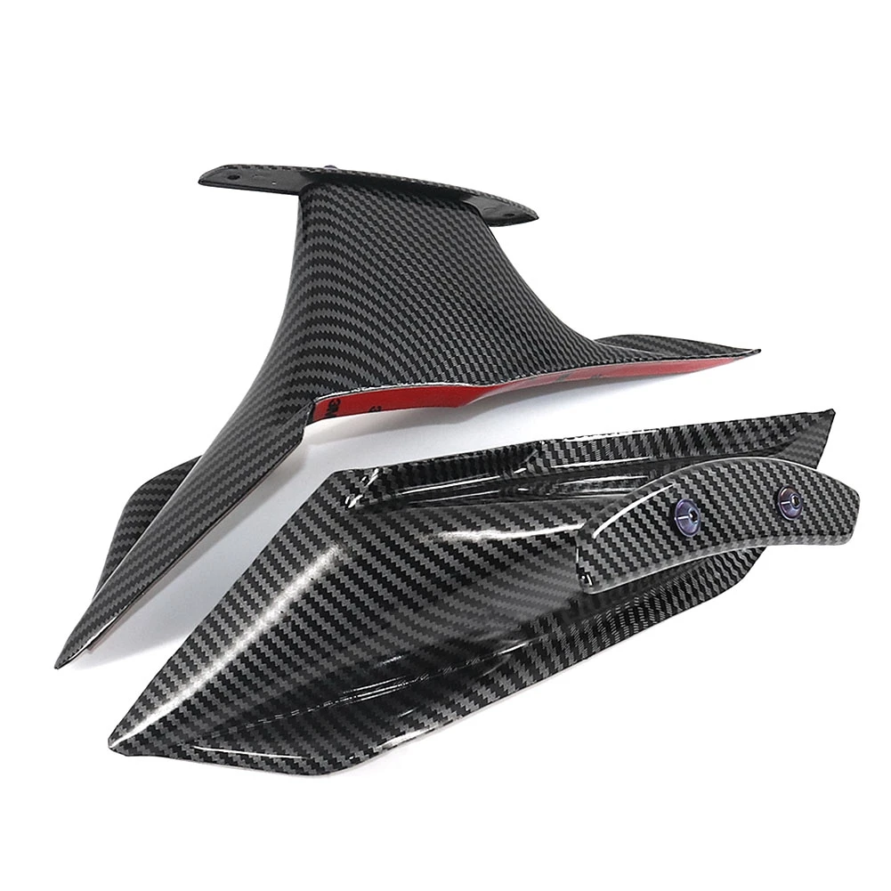 Motorcycle Fairing Kit Aerodynamic Wing Fixed Winglet Fairing Wing Cover for CBR650R 2019-2021 Carbon Fiber