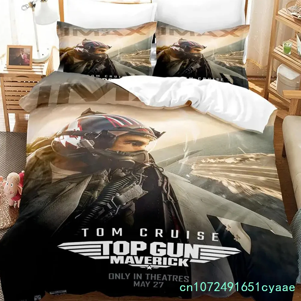 TV Top Gun Maverick Bedding Set Boys Girls Twin Queen Size Duvet Cover Pillowcase Bed Kids Adult Fashion Home Textileextile