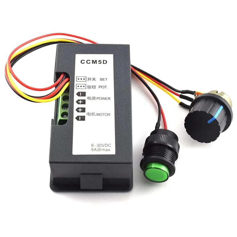 6V-30V 8A DC Motor Speed Controller 6V 12V 24V PWM Stepless Speed Control Switch Adjustable Driver Regulator