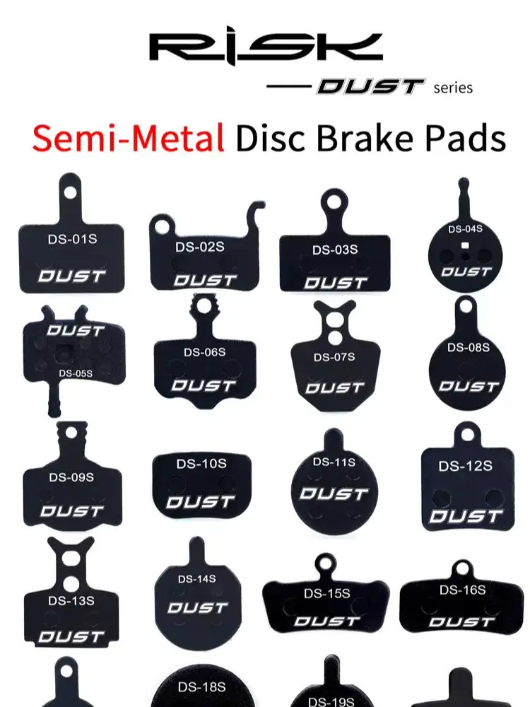 AliExpress RISK DUST 1 Set Semi-Metal Bicycle Hydraulic Disc Brake Pads MTB Mountain Bike Parts for SHIMANO XT XTR M315 SRAM Avid BB5 BB7 E1 E3