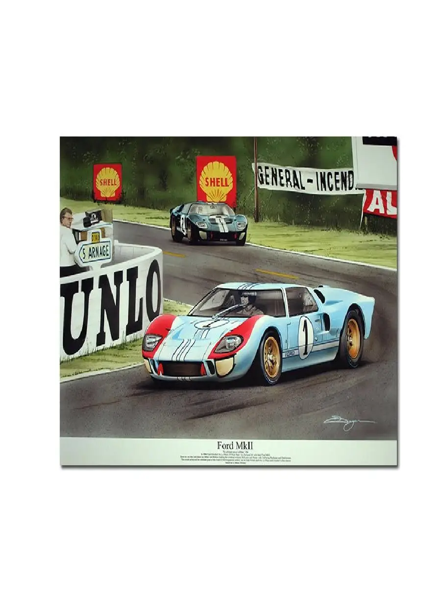 Le Mans  Hour Race Car Canvas Art Print  Home Decor Wall Poster for Racing Enthusiasts