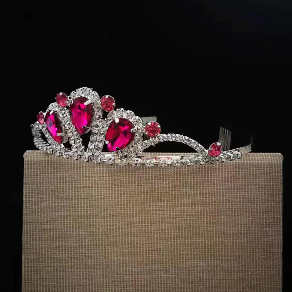 

1pc Water Rhinestone Crown Hairband Decorative Birthday Wedding Party Costume Accessory For Festival Carnivals
