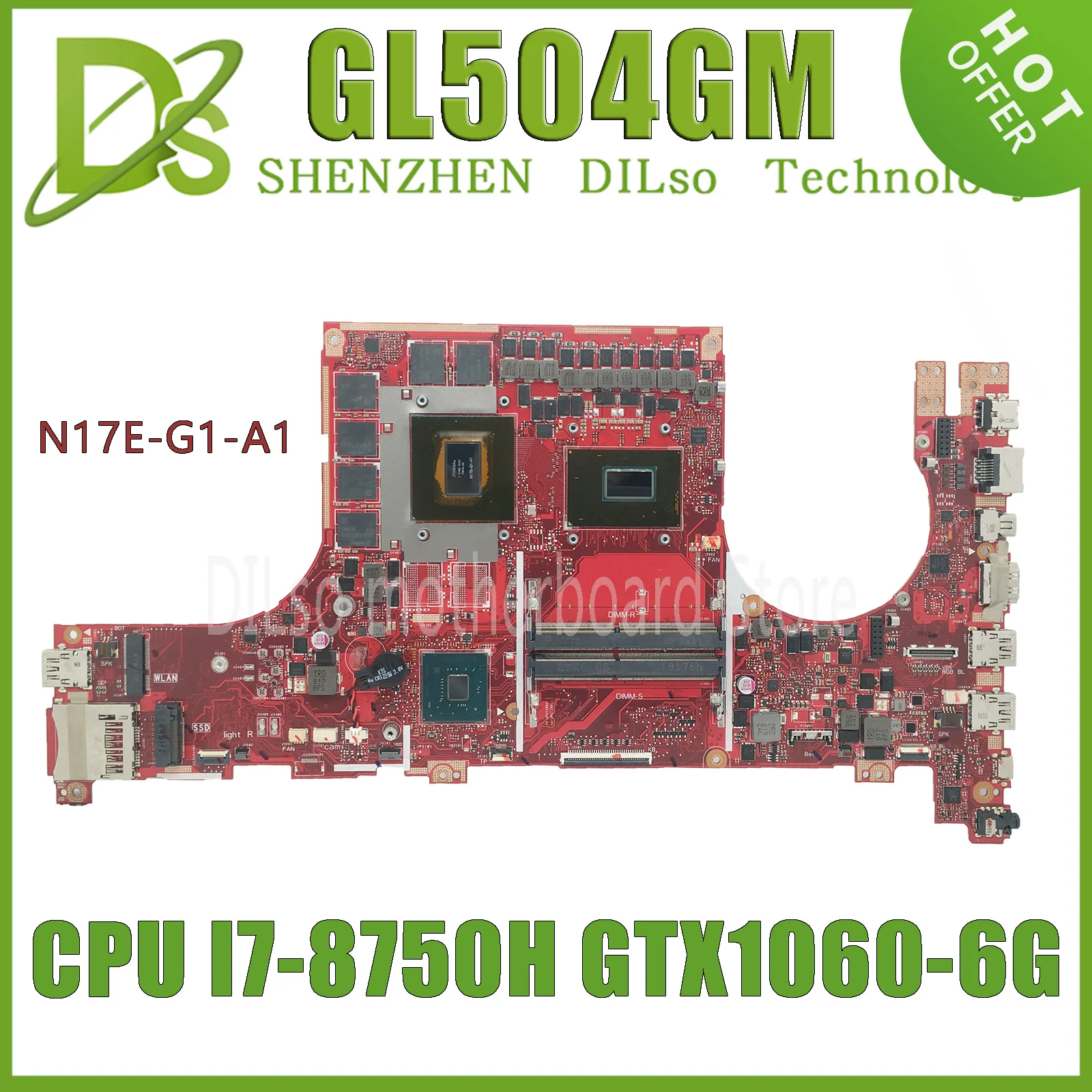 

KEFU GL504GW Mainboard For ASUS GL504GS GL504GM GL504GV GL504G Laptop Motherboard W/RTX2060 GTX1060 RTX2070 GTX1070 i7-8750H