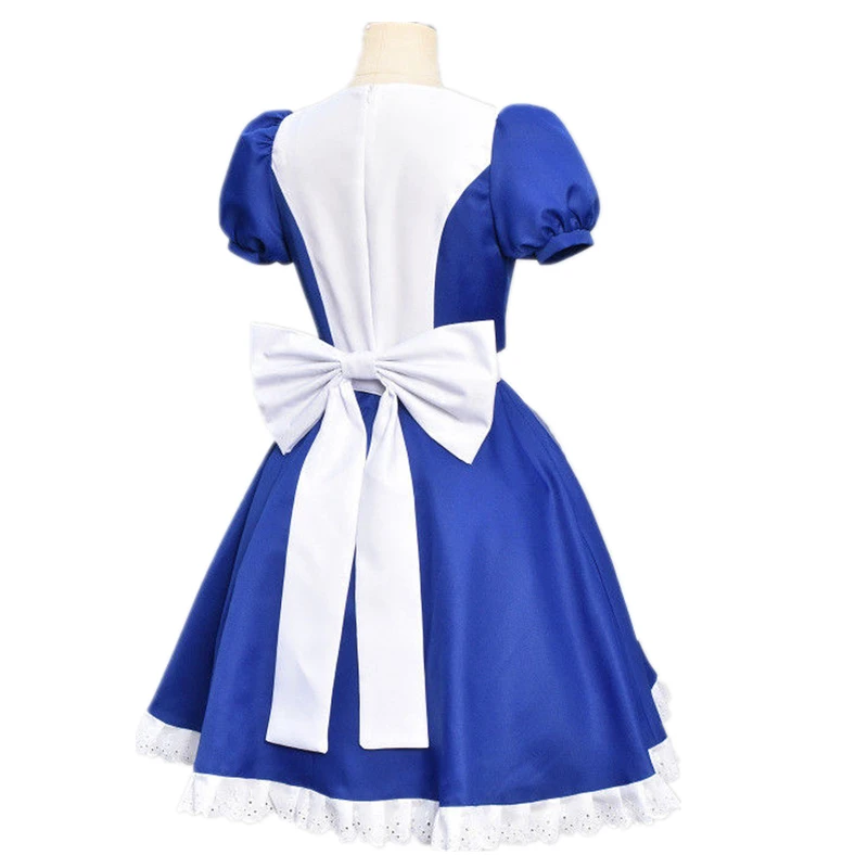 Game Alice Madness Returns Cosplay Costume Princess Dress Maid Dress Made Halloween Party Maid Dress Apron Wig For Women Girls