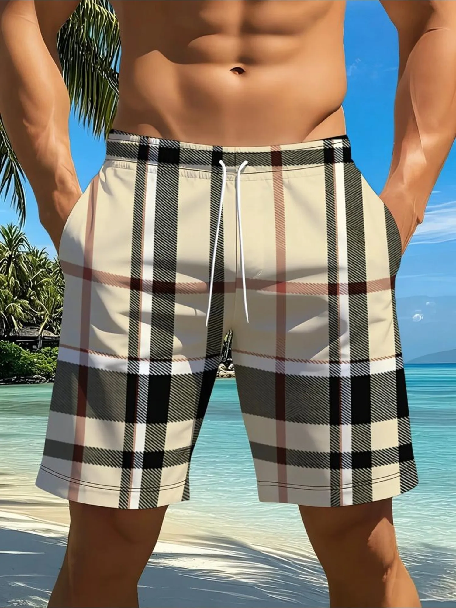 2026 Summer Men's Short Pants with 3D Print Breathable Lightweight Comfortable Fashionable Outdoor Sports Men's Pants