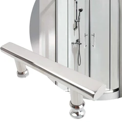 Shower Enclosure Door Handle Knob 201 Stainless Steel Chrome Shower Room Glass Sliding Door Pulls 145mm Hole Centres 225mm Long
