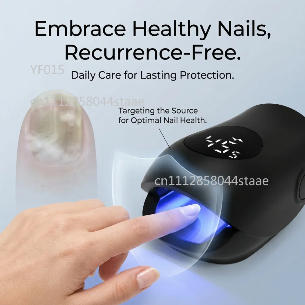Portable Nail Therapy Light Dual Wavelength Red & Blue LED Device with Type-C Charging