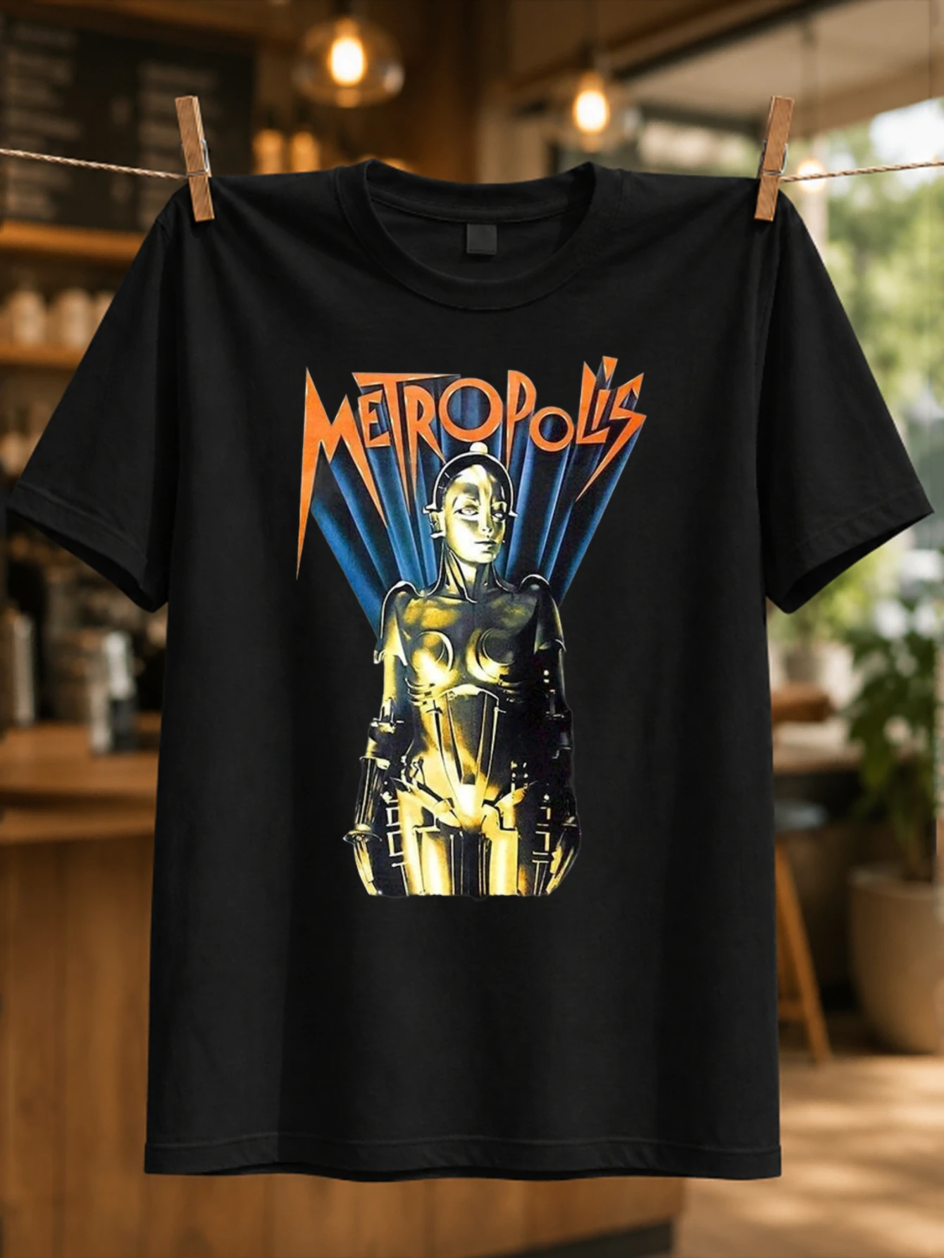 Metropolis abstract  silver city imagery with angular lettering moody futuristic cinema graphic  Unisex All T-Shirt
