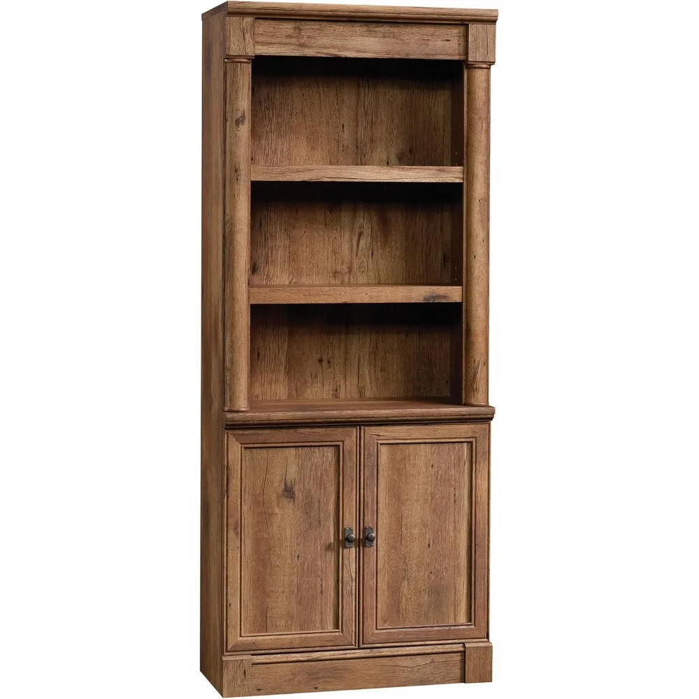 

Palladia Library with Doors/Book Shelf, L: 29.37 x W: 13.90 x H: 71.85, Vintage Oak