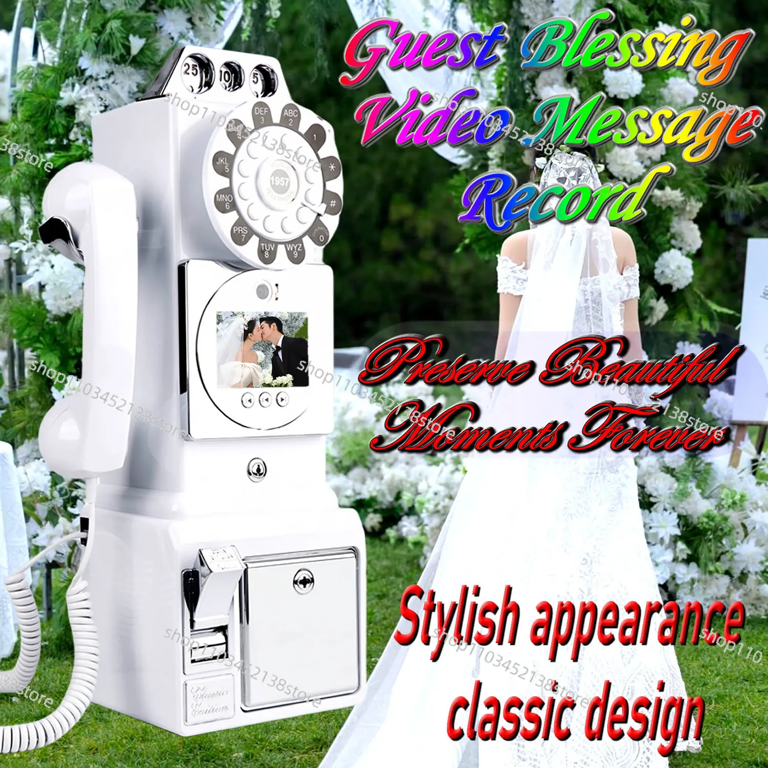 

Wedding Guest Audio Video Guest Book Phone Personalized Video Guest Book Party Banquet Video Sign-in 128G