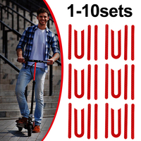 1-10sets PVC Electric Scooter Reflective Stickers E-scooter Safety Warning Decal for Xiaomi M365 Kick Scooter Accessories Red
