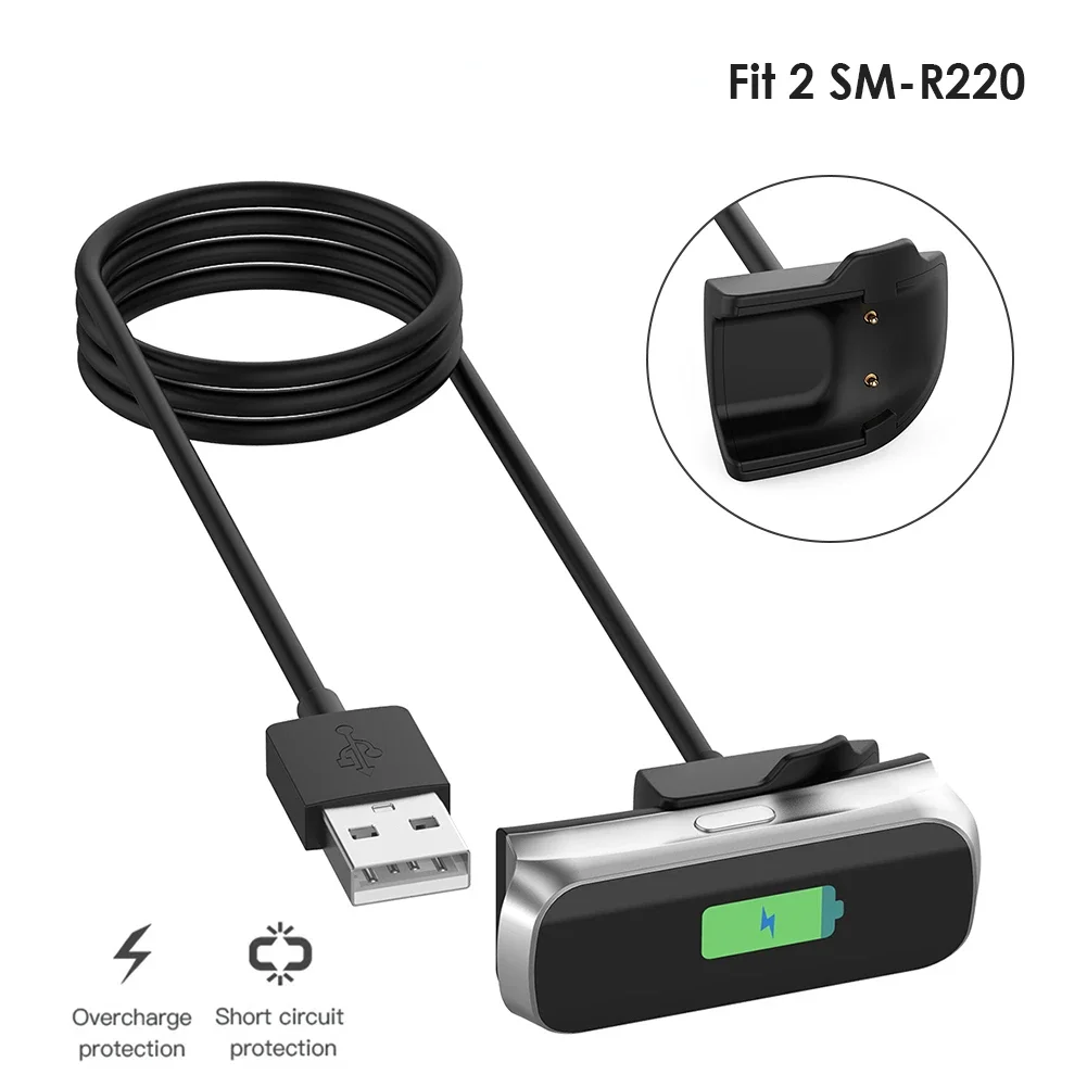 

USB Charging Cable for Samsung Galaxy Fit 2 SM-R220 Smart Bracelet Wristband Power Cord Cradle Adapter Wire Accessories 15/100cm