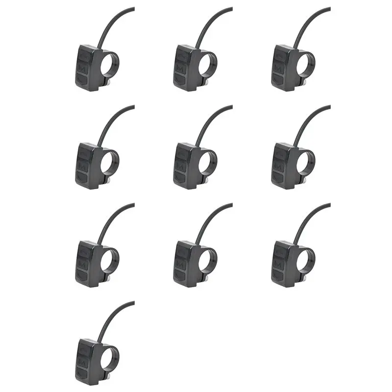 

【SPECIAL】10X Electric Bicycle Switch Control Button Handlebar Mount Split Meter Switches Button For LCD Meter E-Bike Accessories