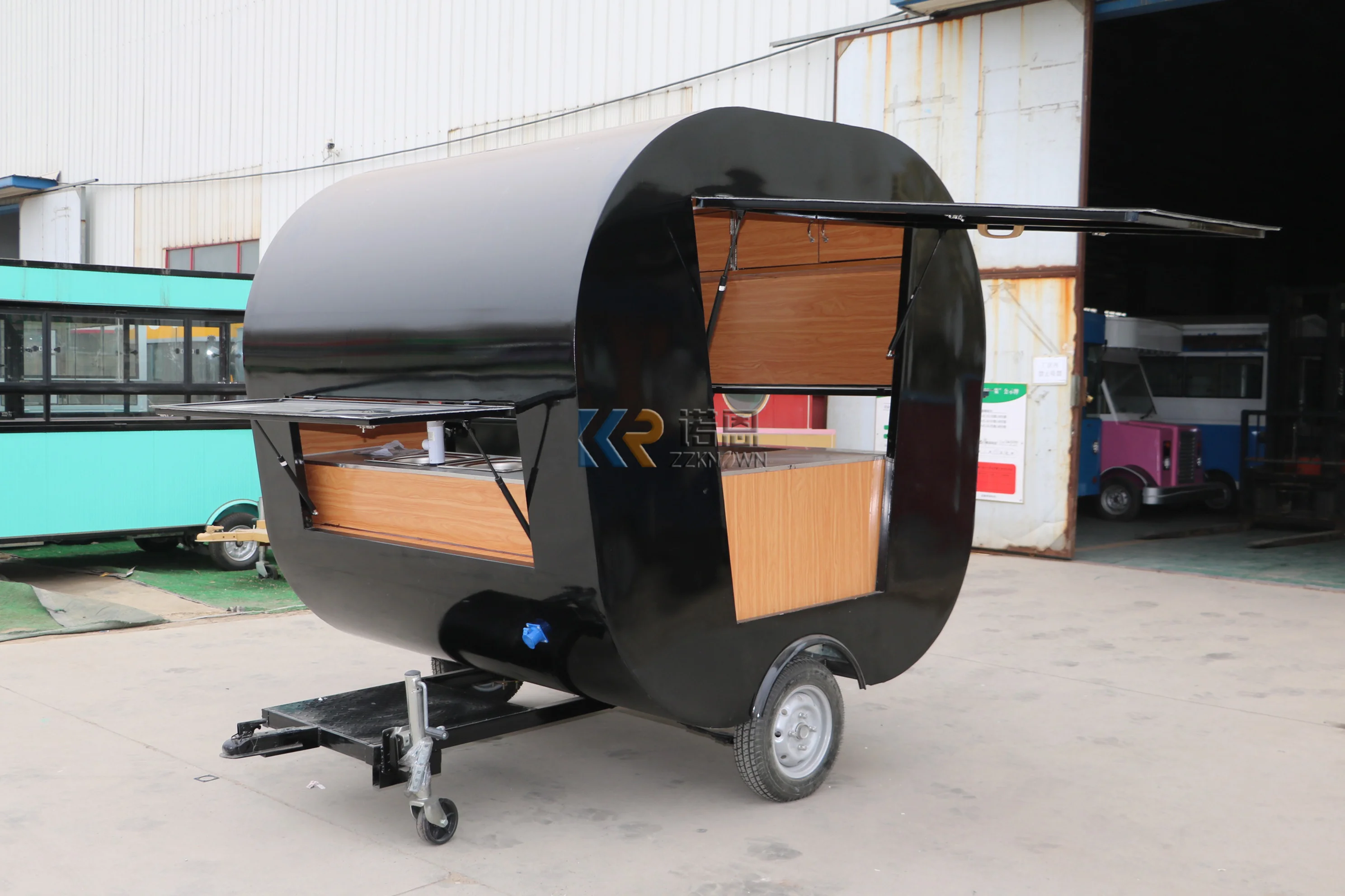 2.2M Mini Mobile dapur Makanan Cepat Trailer standar Usa kopi luar ruangan keranjang kios jus makanan ringan mesin makanan truk untuk dijual