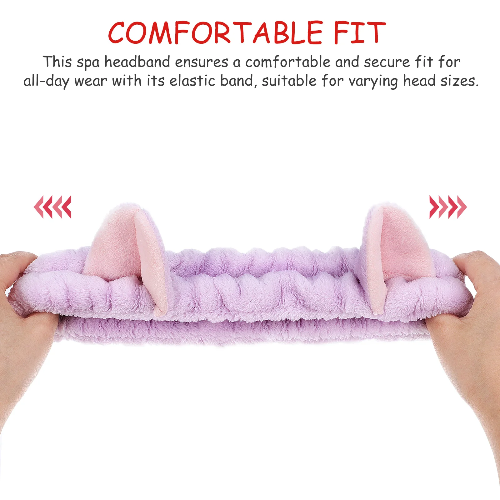 

3pcs Headband Face Wash Hair Band Velvet Animal Ear Makeup Skin Care Washing Ribbons Fit