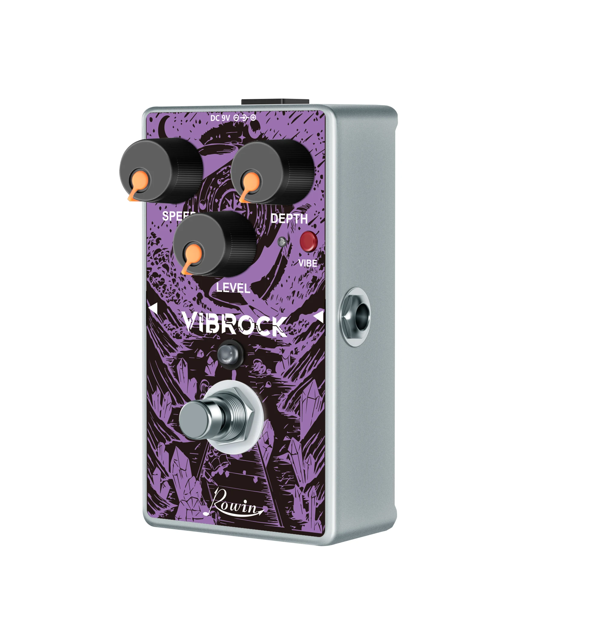 Rowin RE-02 Vibrock Guitar Effect Pedal Chorus Tremolo Effect Psychedelic Rock True Bypass Pedal Electric Guitar Accessories