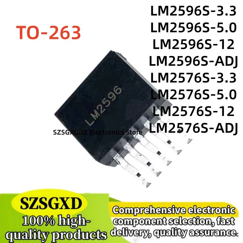10-20-30Uds LM2576S-3.3 LM2576S-5.0 LM2576S-12 LM2576S-ADJ LM2596S LM2576S LM2596S-3.3 LM2596S-5.0 LM2596S-12 LM2596S-ADJ TO-263
