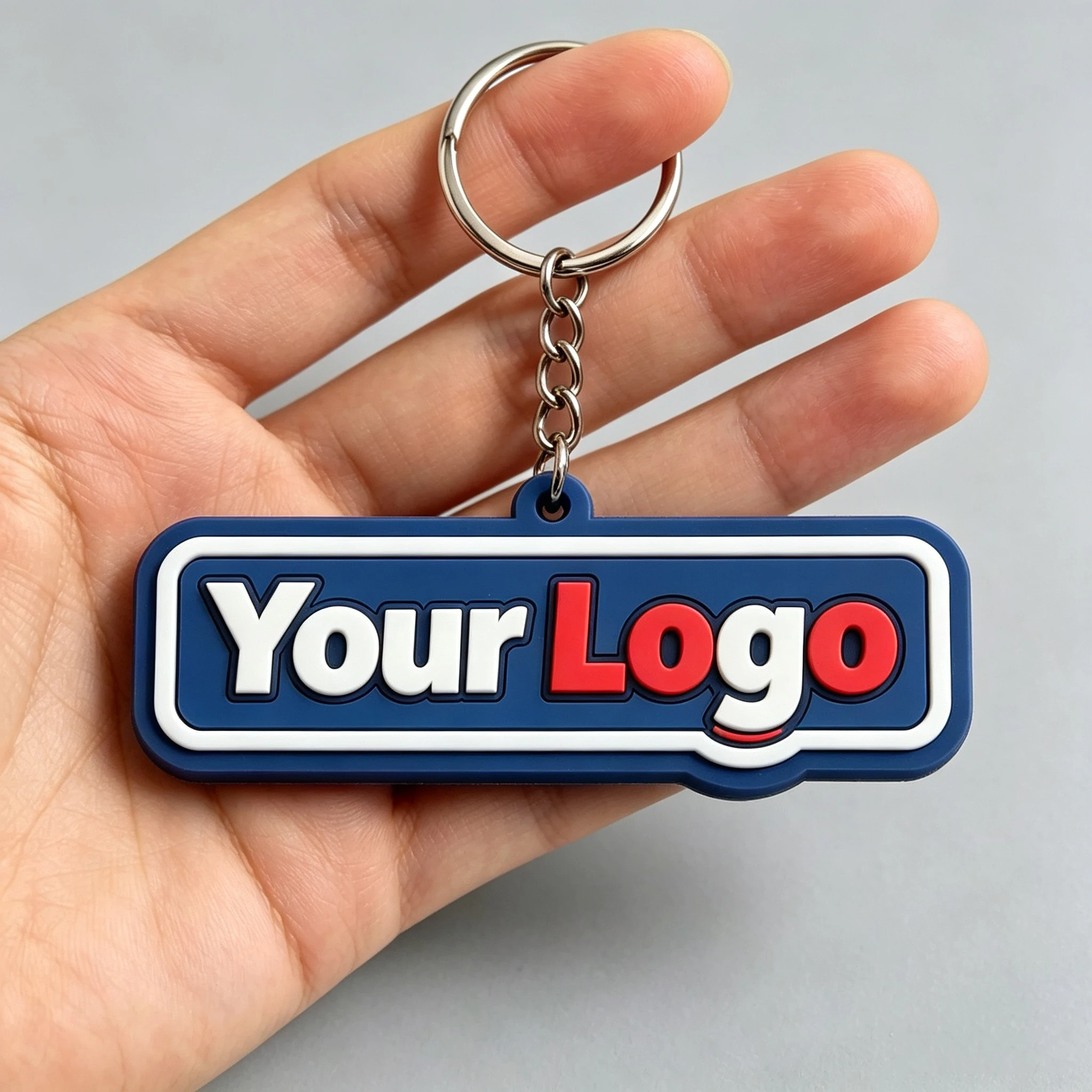 Source Factory Personal Custom Keychain Promotional Business Gift Soft PVC Irregular Key Chain 3D Engraved Design Rubber Keyring