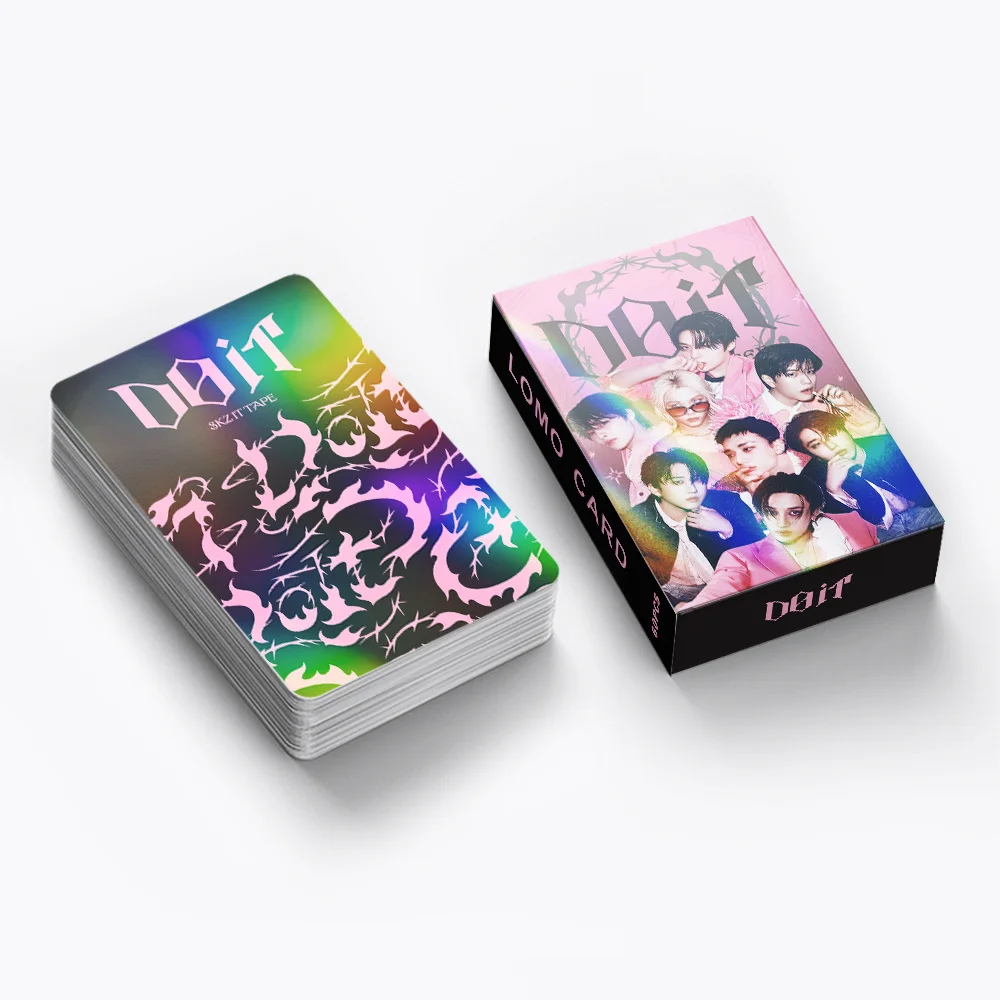 Kpop 60 pçs crianças vadios novo álbum fazer it lee yong bok hwang hyun jin cartão postal laser cartão de foto lomo cartão presente