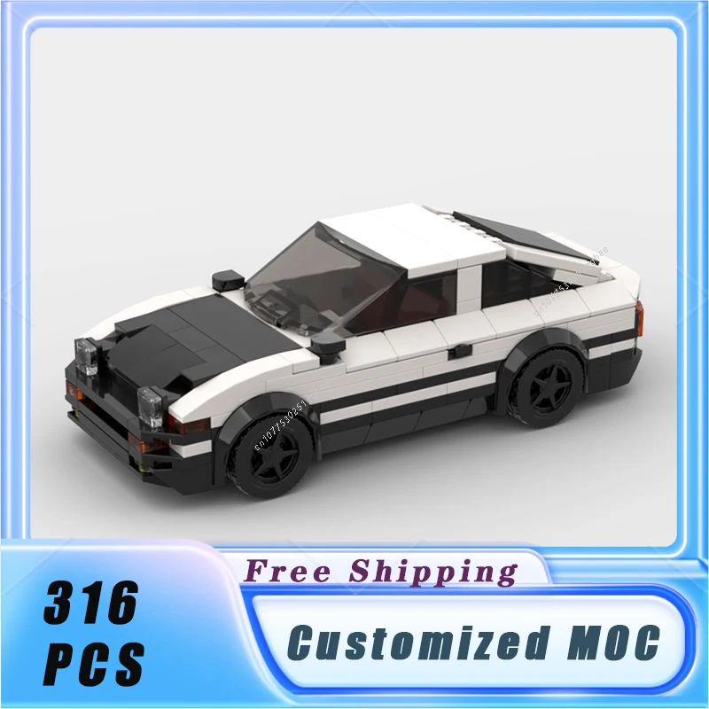 

Классический скоростной автомобиль MOC 1983, строительные блоки Trueno AE86, сборные модели, наборы «сделай сам», детские игрушки, подарки