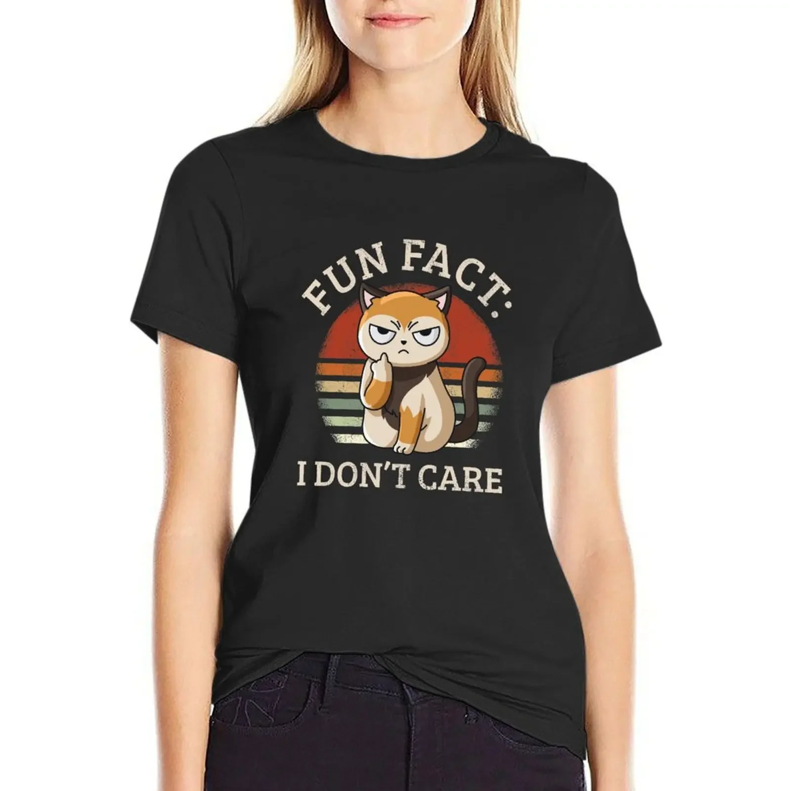 Fun Fact I Dont Care - Funny fact i don't care tee T-Shirt summer clothes summer tops cute tops cute t-shirts for Women