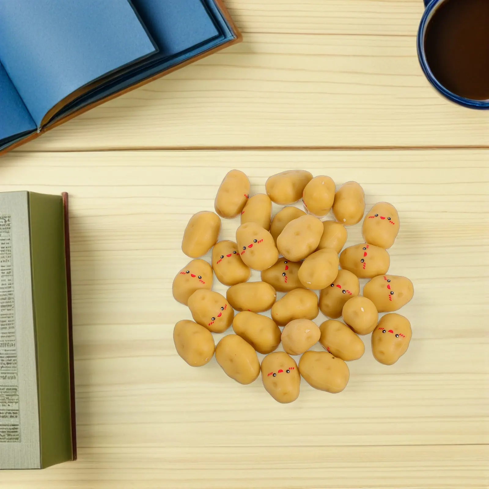 

30 шт. миниатюрных искусственных картофелей из смолы, реалистичные, легкие, для домашнего декора, маленькие картофельные украшения для праздников