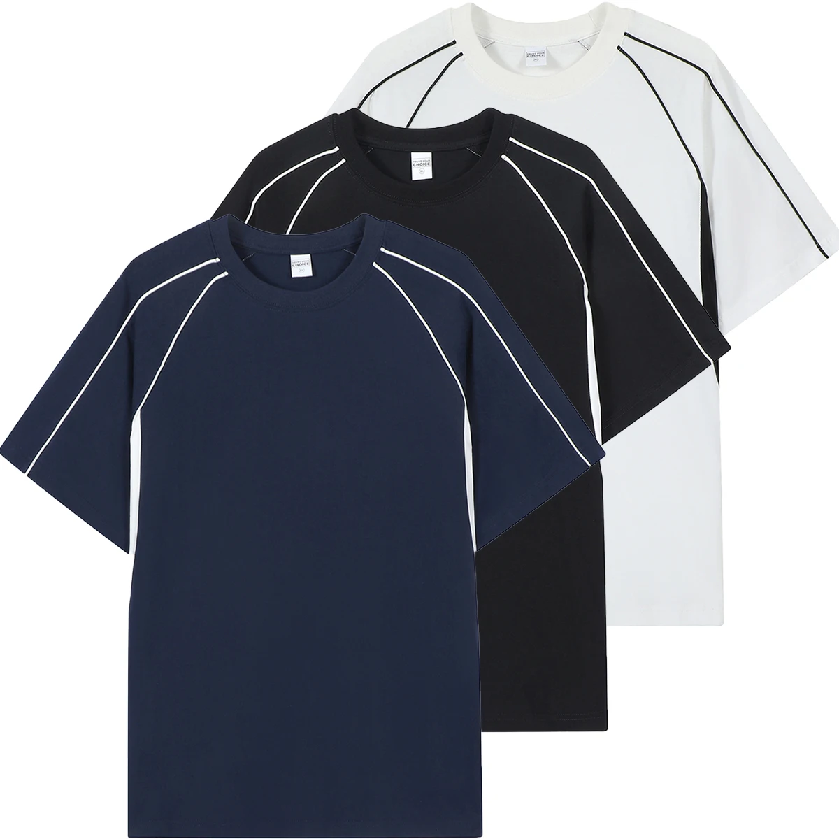 

Men's Pure Cotton Round Neck T-shirt Loose Breathable Short Sleeved Spring Summer Casual Top