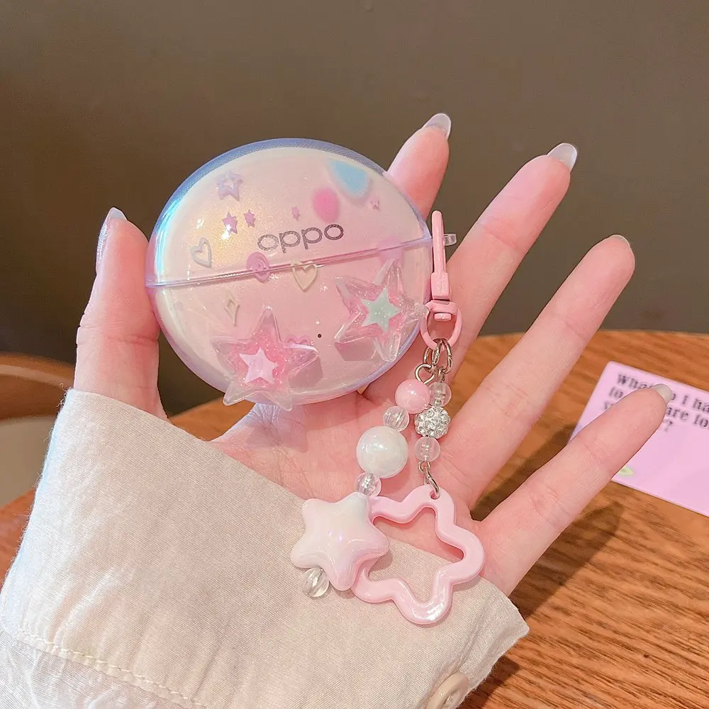 Cartoon Dog Star Butterfly Soft Case For OPPO Enco Clip2 Clip 2 Earphone Protective Sleeve Cover Accessories Funda With Keychain