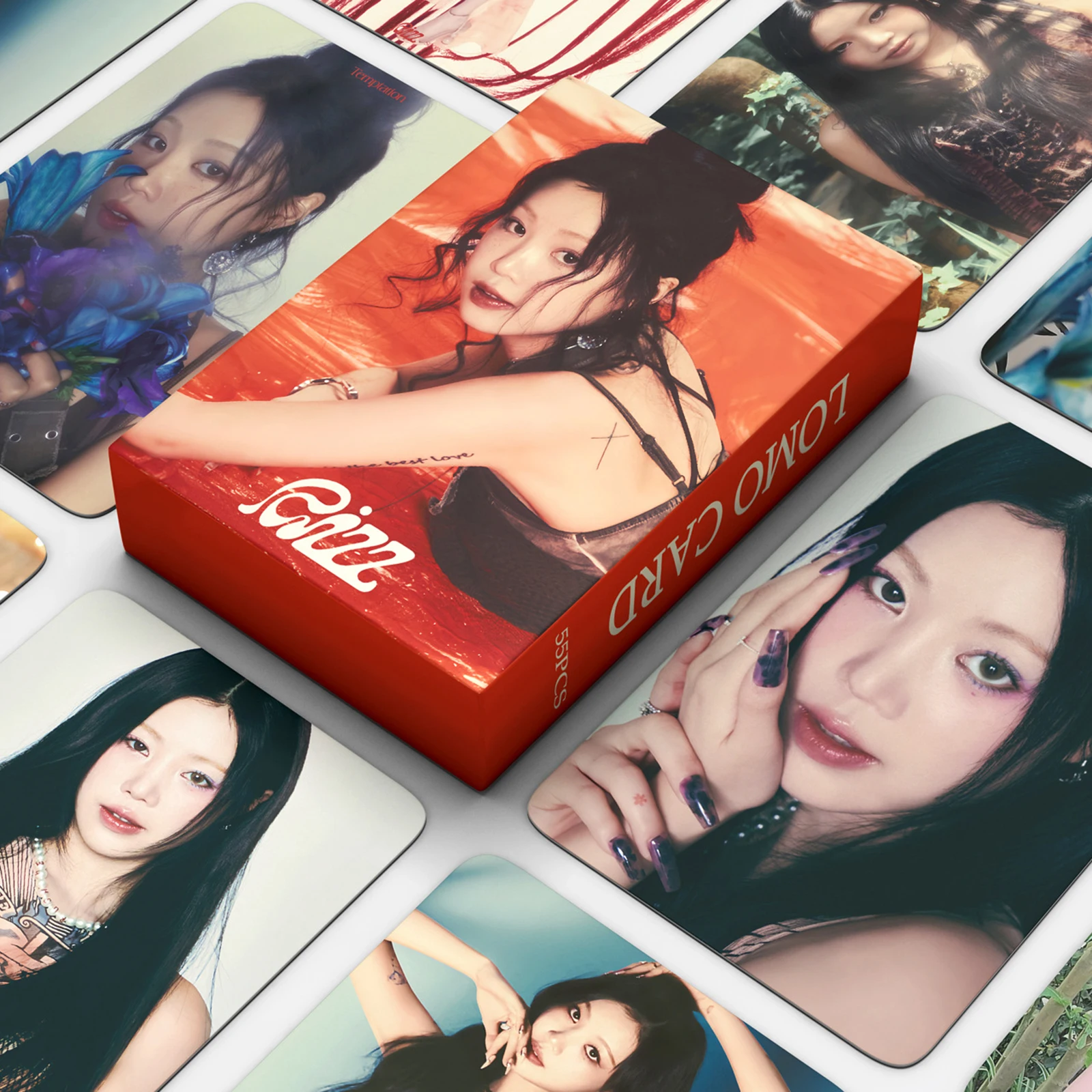 

55Pcs/Box KPOP Soojin RIZZ Solo Album HD Fashion Photocards Two Sides Ins Dance Stage Selfie Lomo Cards Postcard Fans Collection