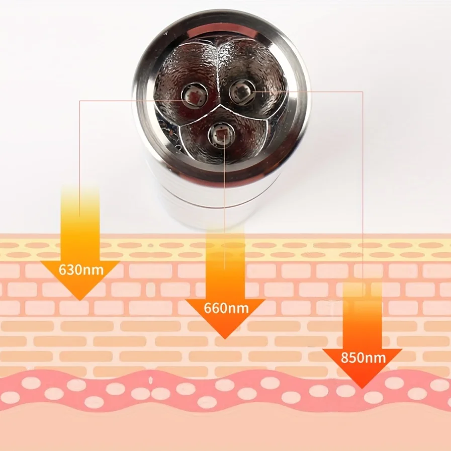 Linterna LED infrarroja recargable, luz roja infrarroja para alivio del dolor, eliminación de cicatrices y arrugas, tratamiento del acné, 1 unidad